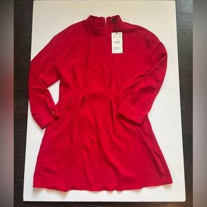 Zara Long Sleeve Red Dress